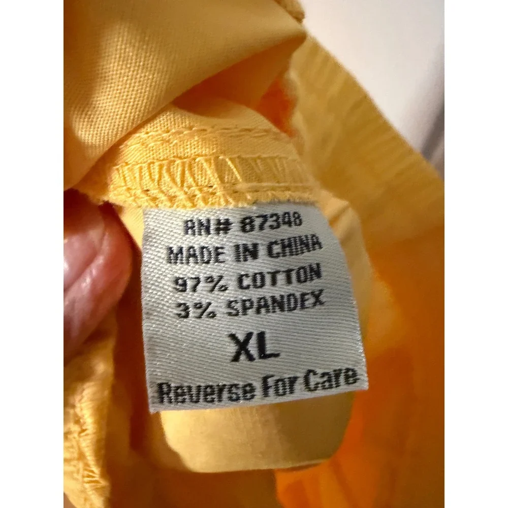 Palm Rio Womens Yellow Cropped Drawstring Elastic Waist Utility Pants NWT